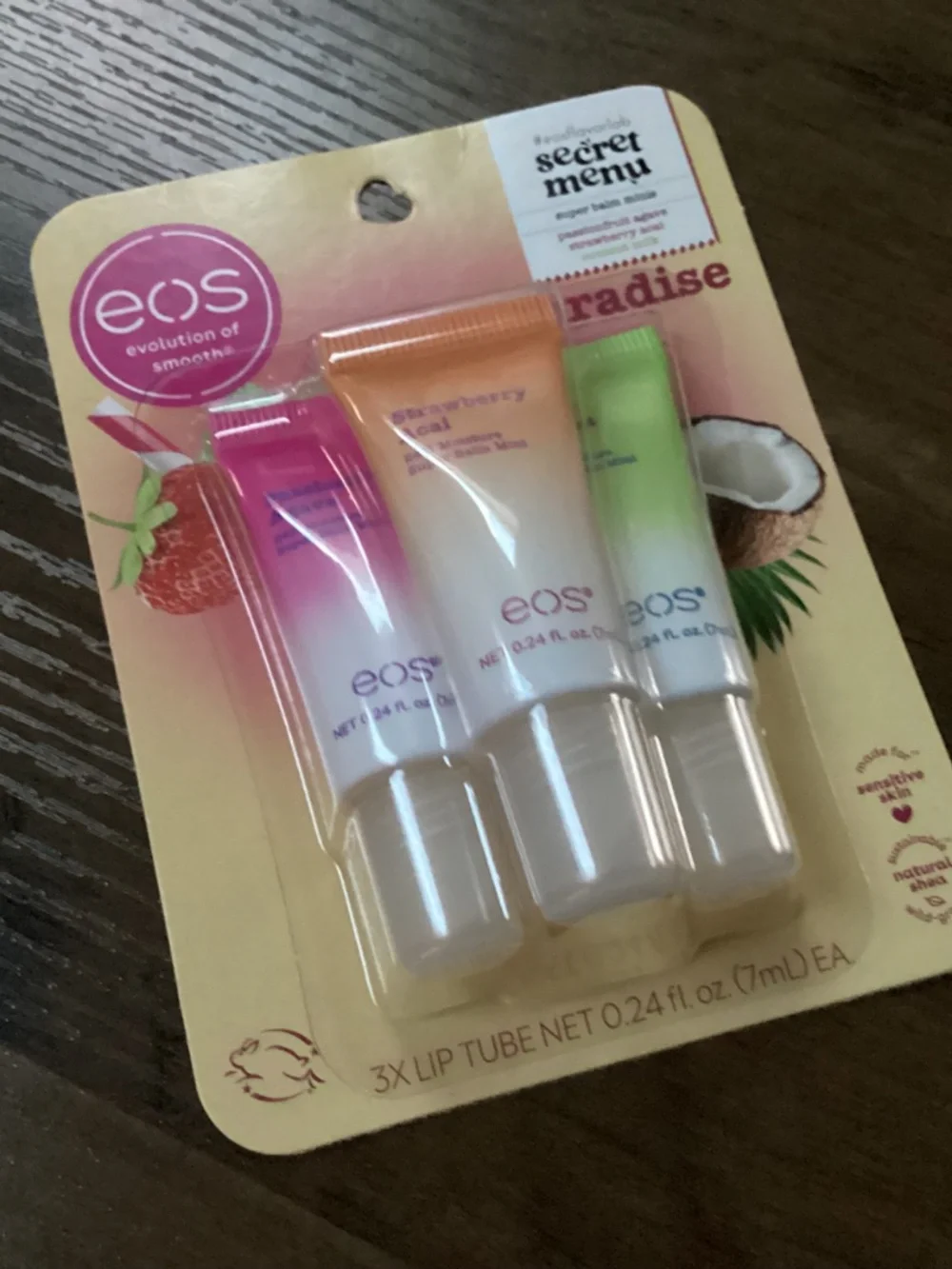 EOS Flavor Lab Secret Menu Super Balm Minis Pink Paradise Lip Balm Bundle NEW